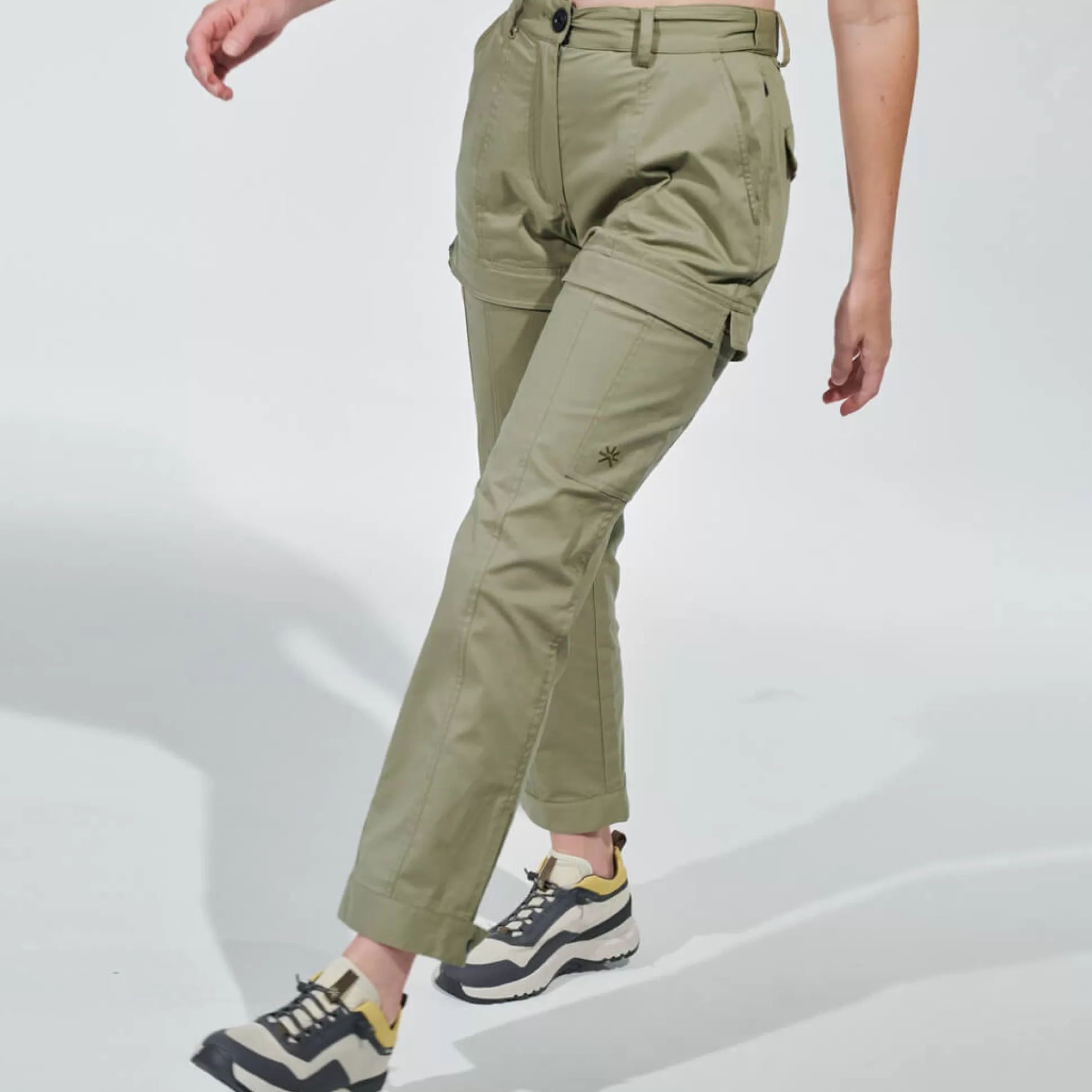 Pantalones<Tropicfeel Pantalon Zip-Offmujer Sage Khaki