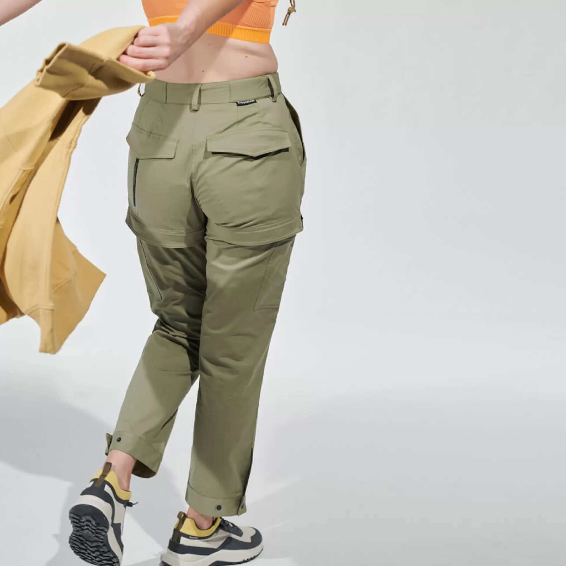 Pantalones<Tropicfeel Pantalon Zip-Offmujer Sage Khaki